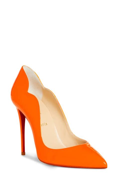 orange designer shoes